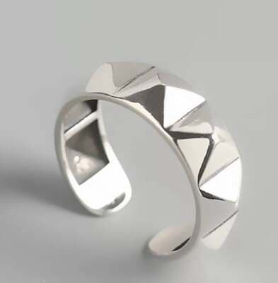The Minimalist Punk ring, adjustable 925 ring - Thumbnail 4
