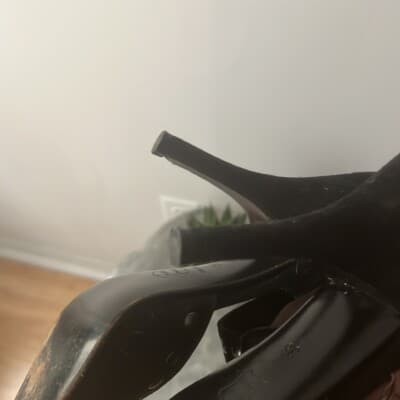 MOSCHINO Vintage black suede studded maryjane heels Pumps size 36 - Thumbnail 8