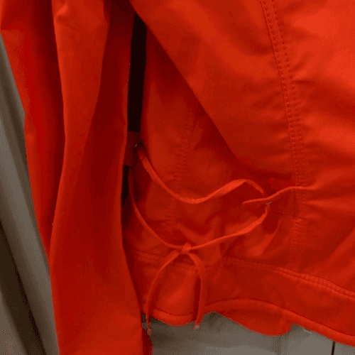 BASLER coral light weather moto jacket w zipper accents tie waist detail. Sz M - Thumbnail 8