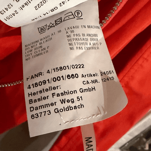 BASLER coral light weather moto jacket w zipper accents tie waist detail. Sz M - Thumbnail 10