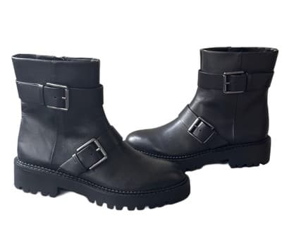 Nordstrom Black Macombs Water Resistant Moto Boot sz 6.5 - Image 1