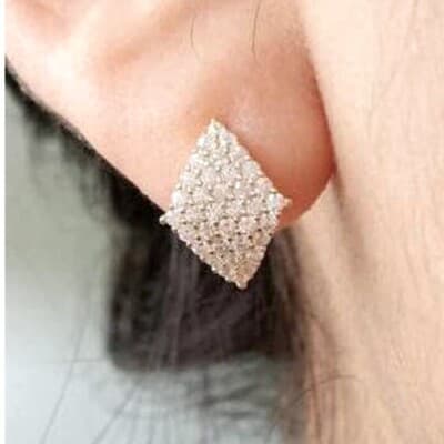 The Queen Of Diamonds earrings in 925 and cubic zirconia - Image 1
