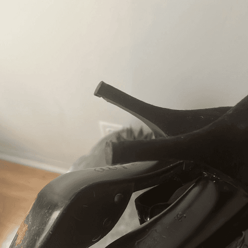 MOSCHINO Vintage black suede studded maryjane heels sz 36 - Thumbnail 8
