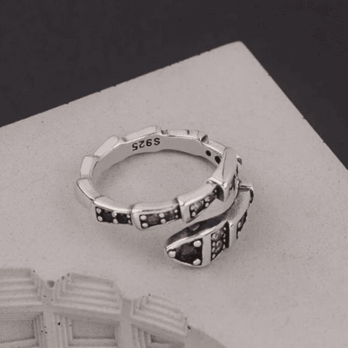 The Multi-Colored Serpent Ring in 925 silver - Image 1