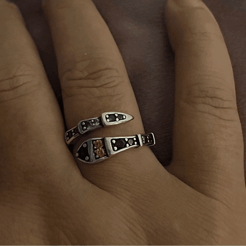 The Multi-Colored Serpent Ring in 925 silver - Thumbnail 8