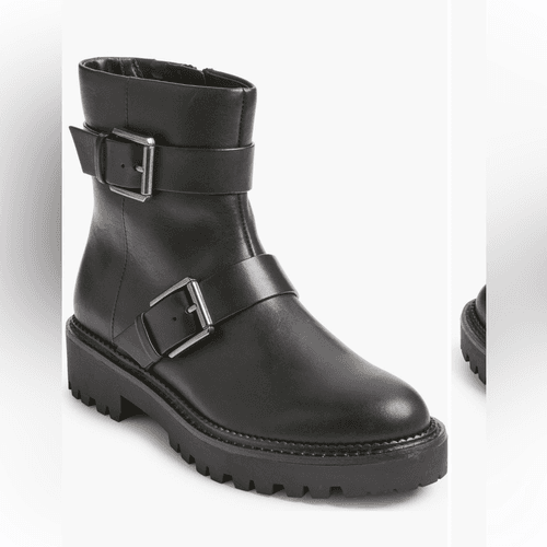 Nordstrom Black Macombs Water Resistant Moto Boot sz 6.5 - Thumbnail 8