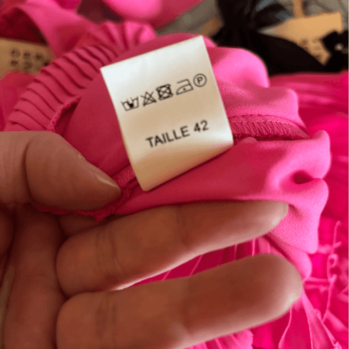 NWT EDWARD ACHOUR PARIS Fuchsia RUFFLE BLOUSE sz 42/10 US - Thumbnail 8