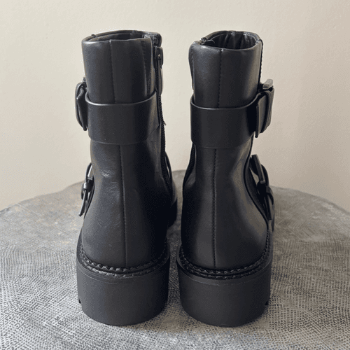 Nordstrom Black Macombs Water Resistant Moto Boot sz 6.5 - Thumbnail 7