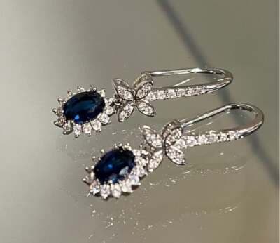 The Super Star zircon and 925 drop dangle earrings - Image 1