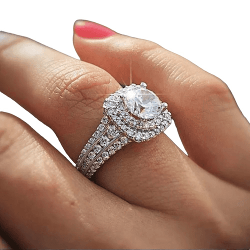 The Blushing Bride Round Cut 3.5CT Engagement Ring sz 5 - Image 1