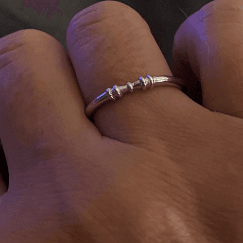 The Thin Beauty Ring adjustable in 925 silver - Thumbnail 7