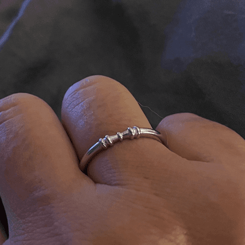 The Thin Beauty Ring adjustable in 925 silver - Thumbnail 5