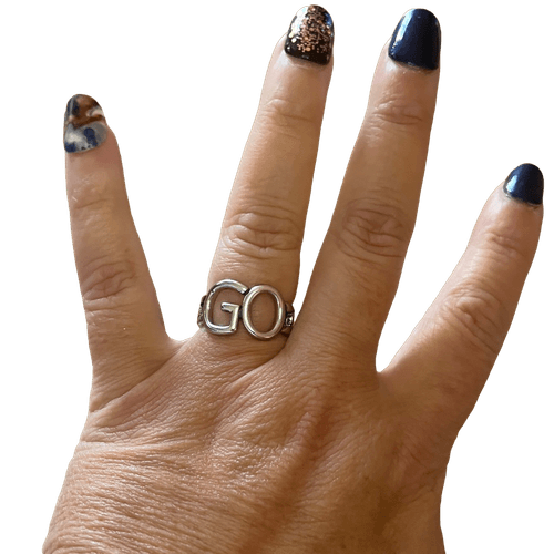 The GO Ring statement retro adjustable 925 silver - Image 1
