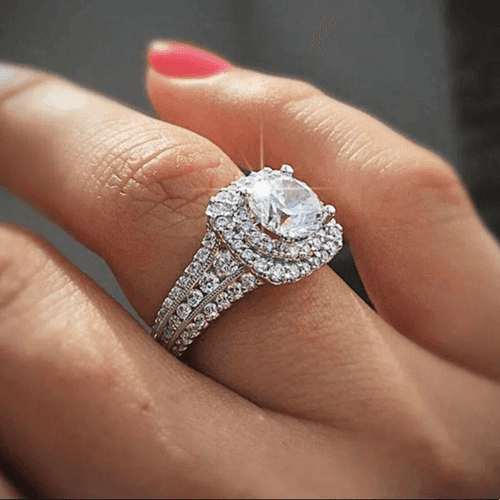 The Blushing Bride Round Cut 3.5CT Engagement Ring sz 5 - Thumbnail 9