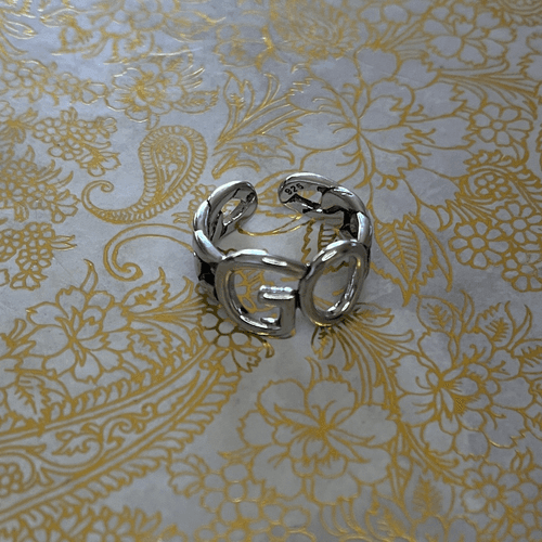 The GO Ring statement retro adjustable 925 silver - Thumbnail 5