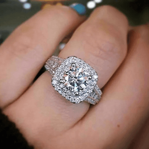 The Blushing Bride Round Cut 3.5CT Engagement Ring sz 5 - Thumbnail 2