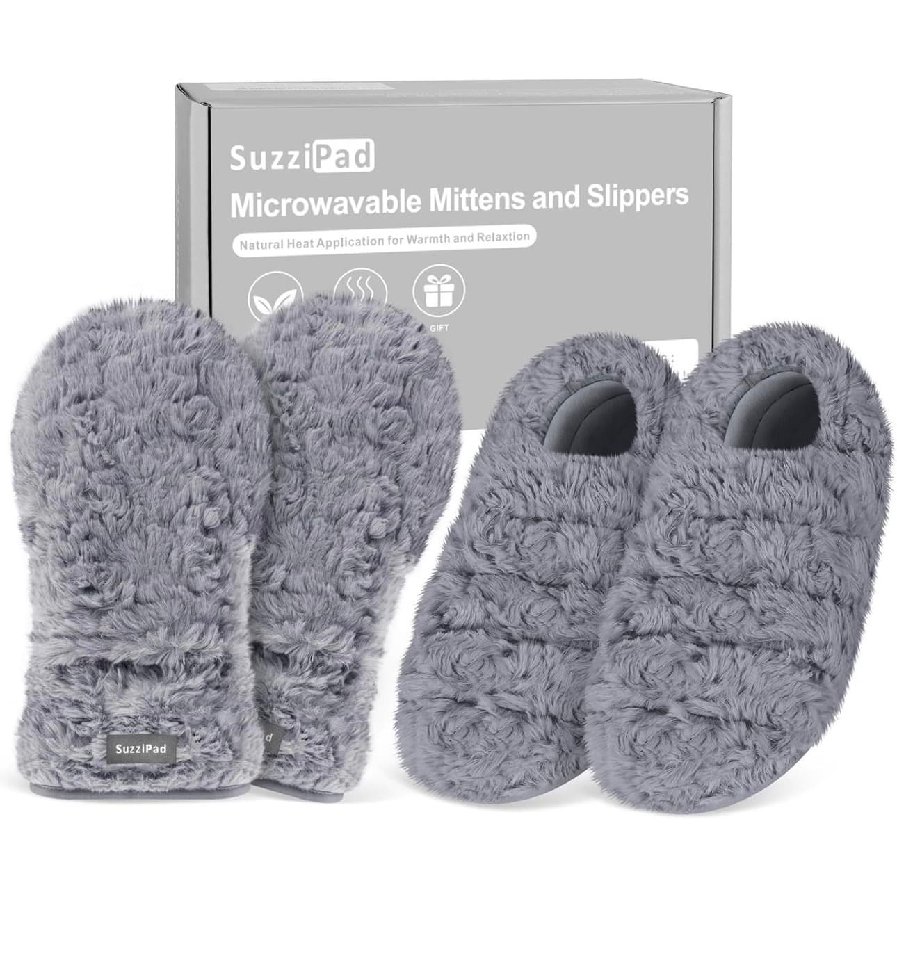 SuzziPad Microwavable Mittens and Slippers for Warmth and Relaxation - Image 1