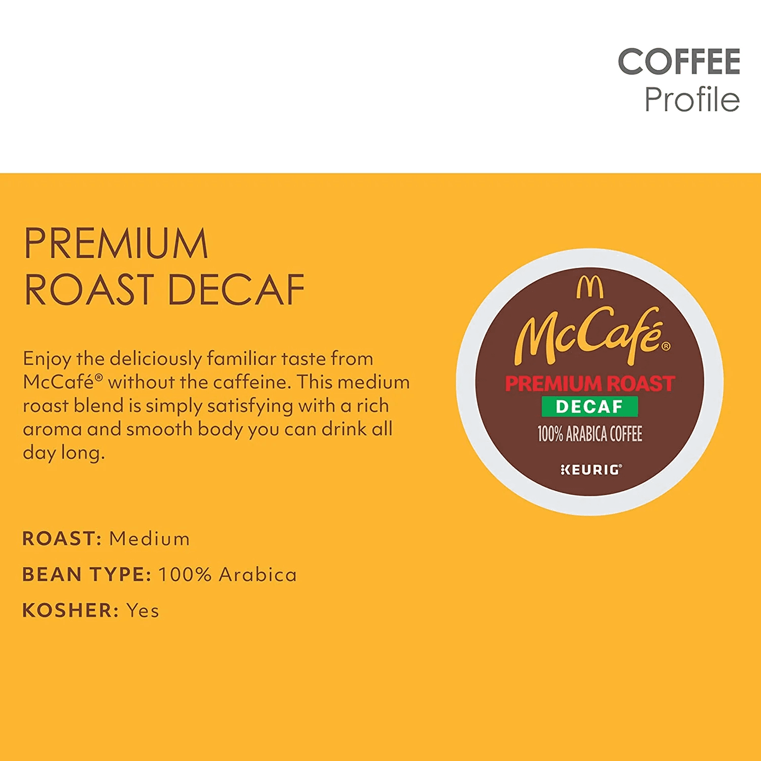 McCafe Premium Roast Decaf Coffee K-Cups 84 Count Medium Roast Fresh - Thumbnail 3
