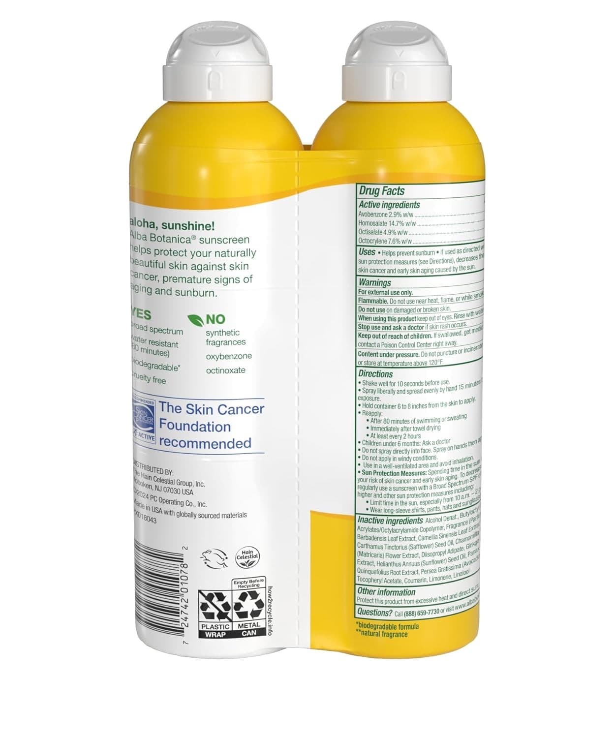 Alba Botanica SPF 50 Sunscreen Lotion 2 Pack Exp 12/2025 - Thumbnail 2
