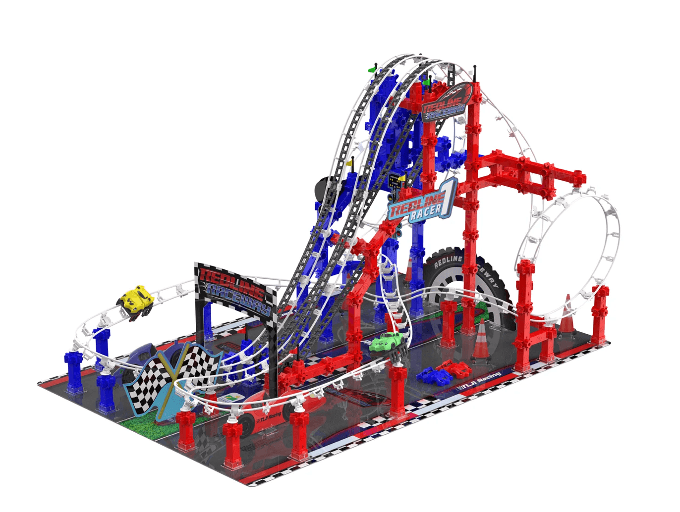 New - The Learning Journey Techno Trax - Redline Raceway: 400+ Pcs - Ages 8+ - Thumbnail 5