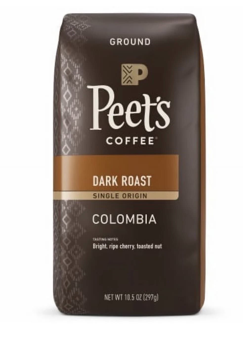 Peet's Coffee Colombia Dark Roast Ground 3.9 lb (6 Bags) EXP 05/2026 BULK DEAL - Thumbnail 2