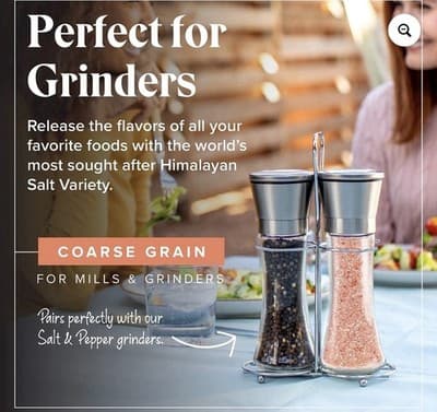 Willow Everett Himalayan Pink Salt Coarse Grain 35 oz (2 Pack) Grinder Refill - Thumbnail 2