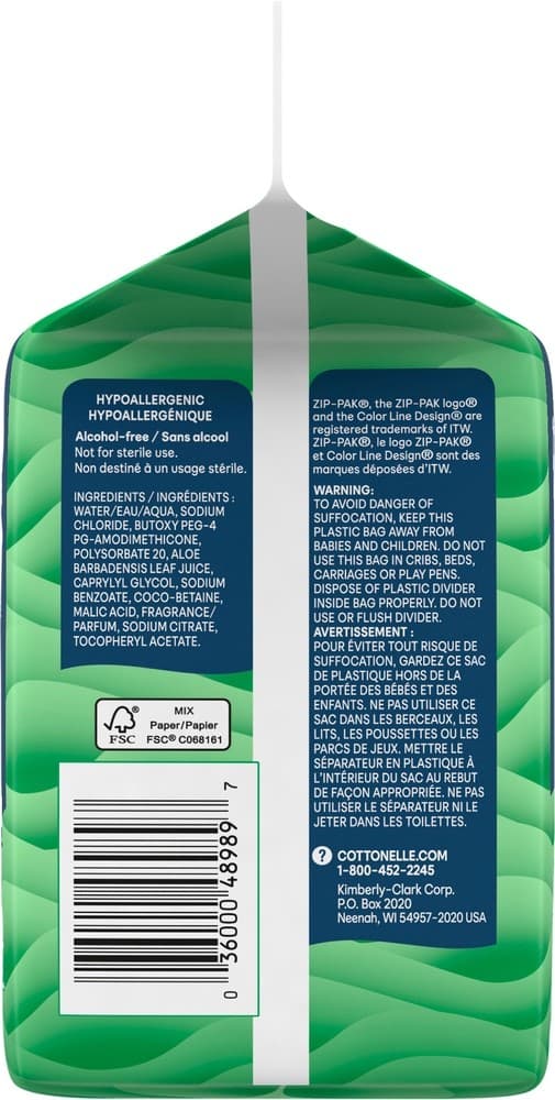 Cottonelle Aloe Flushable Wet Wipes 672 Count - Thumbnail 2