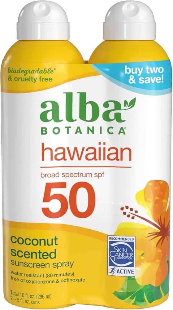 Alba Botanica SPF 50 Sunscreen Lotion 2 Pack Exp 12/2025