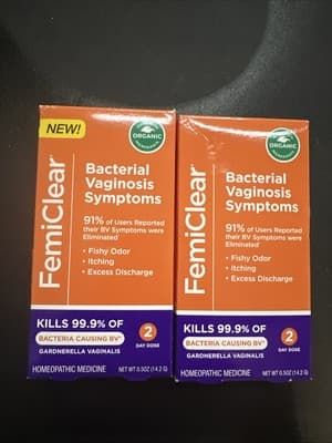 FemiClear 2 Day Dose for Bacterial Vaginosis Symptoms Lot of 2 - Image 1