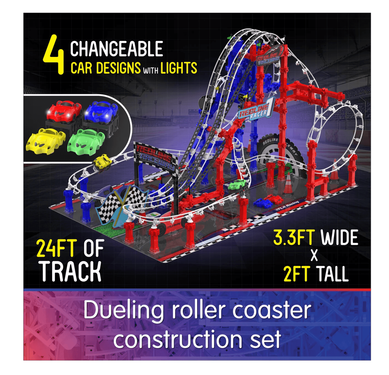 New - The Learning Journey Techno Trax - Redline Raceway: 400+ Pcs - Ages 8+ - Thumbnail 6