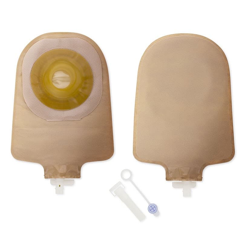 Premier Urostomy Pouch Drainable 1.125" Stoma 9"L 1pc System Beige 8495 5 Ct