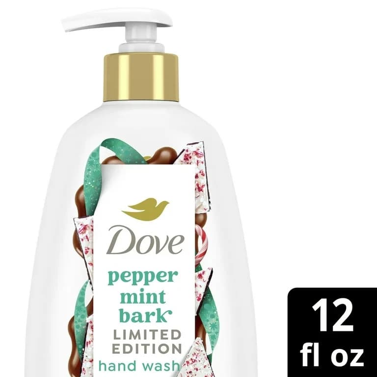 Dove Moisturizing Hand Soap - Limited Edition Peppermint Bark, 12 oz - 2 PACK - Thumbnail 2
