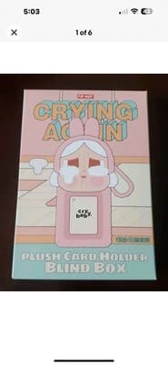 POP MART Crybaby Crying Again Plush Card Holder Blind Box ~ SEALED RANDOM FIGURE