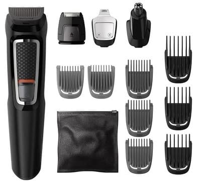Philips Norelco All-In-One Trimmer 15 Piece Set Water Resistant Guards *NEW*