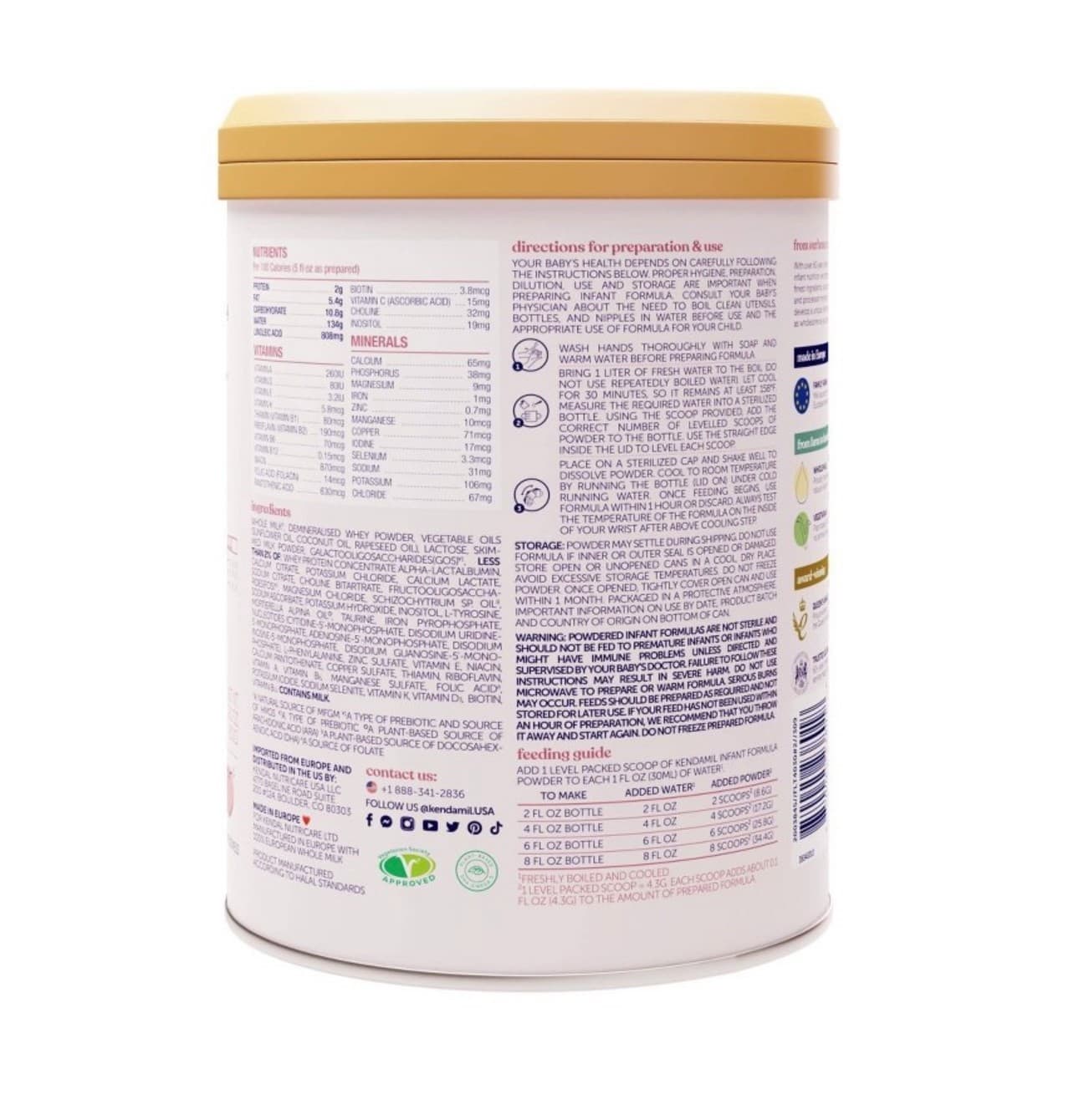 Kendamil Classic Infant Formula Whole Milk With Iron 28.2 oz Earliest Exp 8/2026 - Thumbnail 2