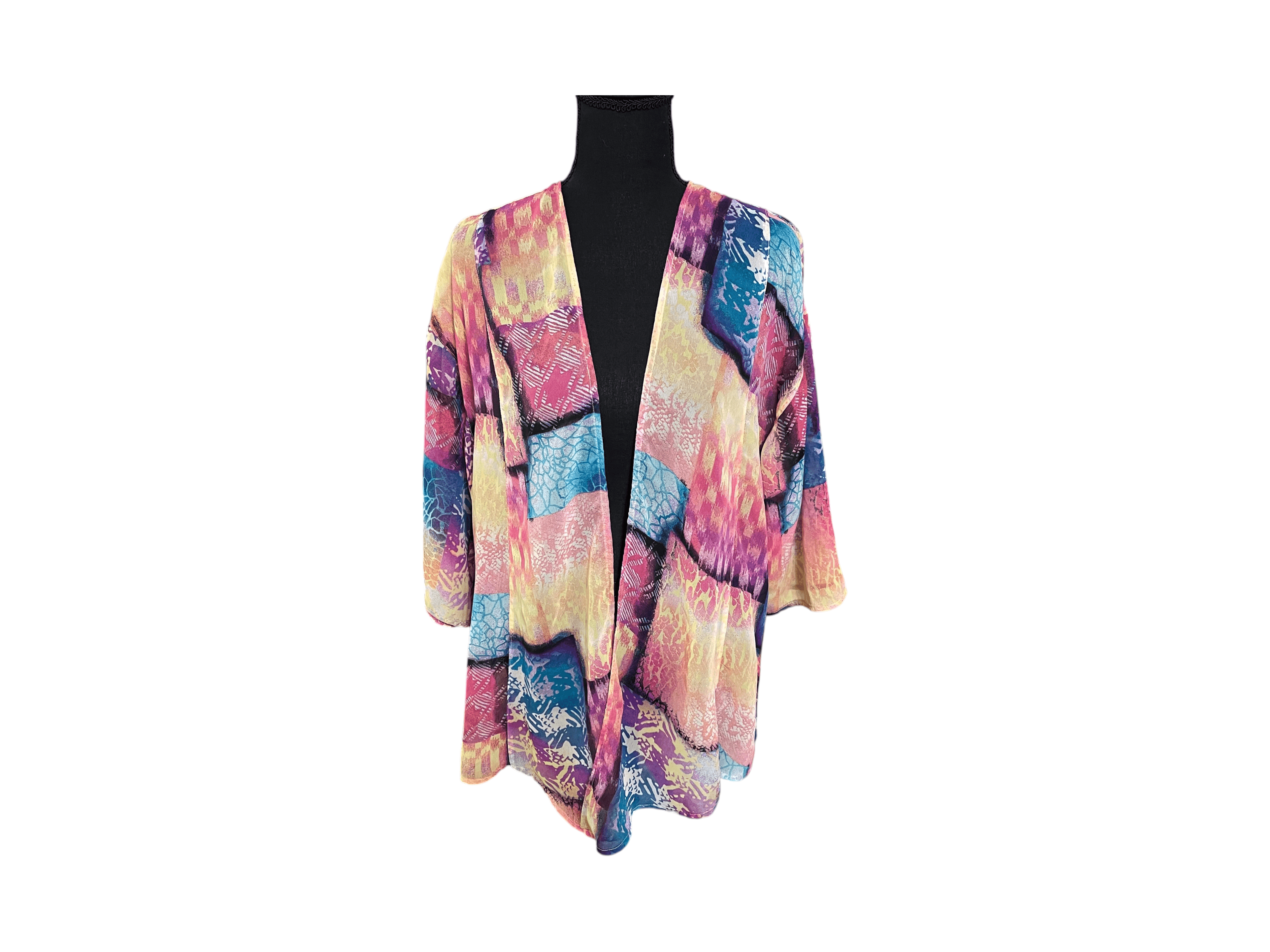 Additions by Chico’s Women’s Tropical Vibe Open Lightweight Coverup Top - Image 1