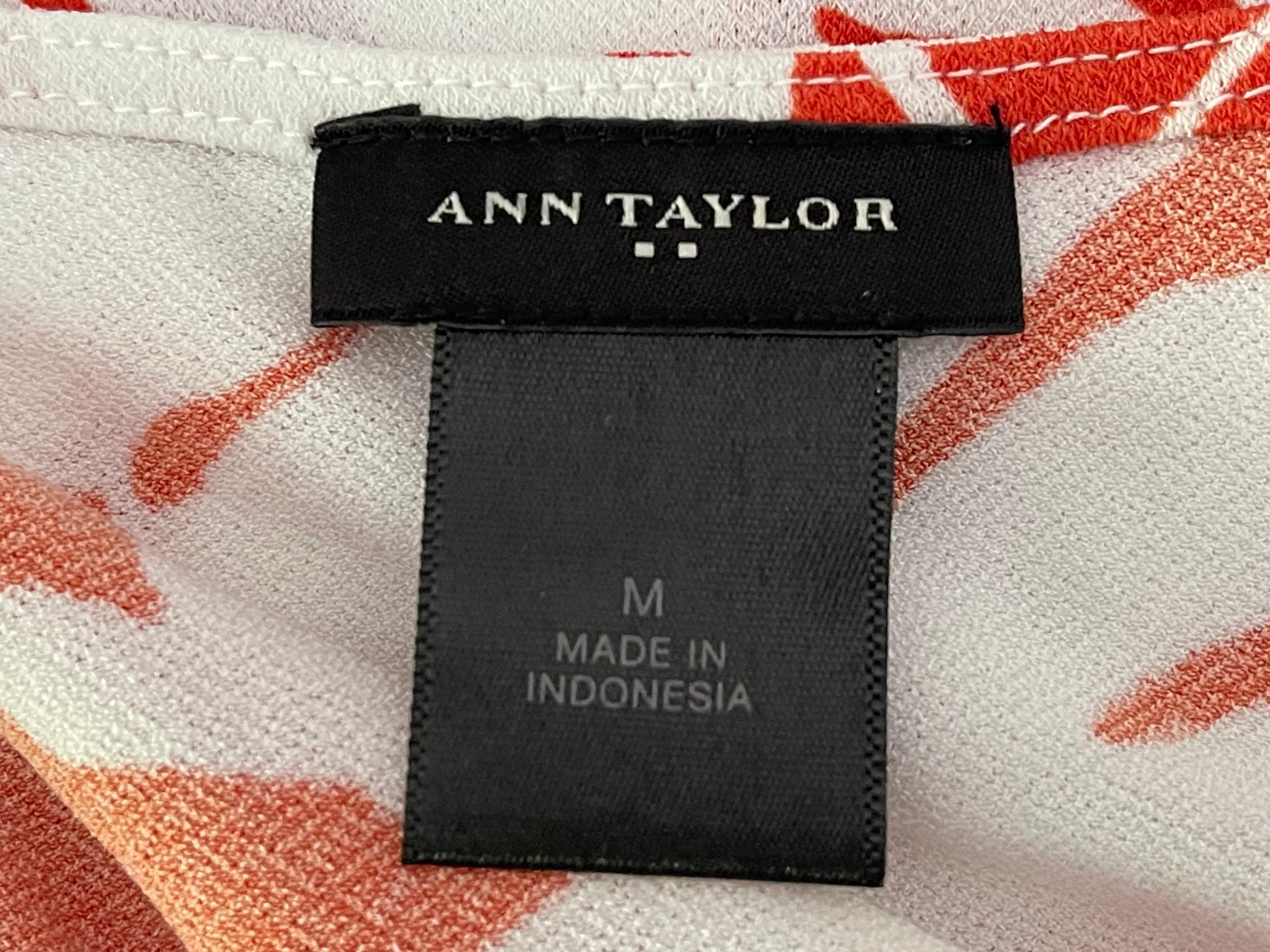 Ann Taylor Women’s Topical Wrap Around Low Neck Top/Blouse - Thumbnail 7