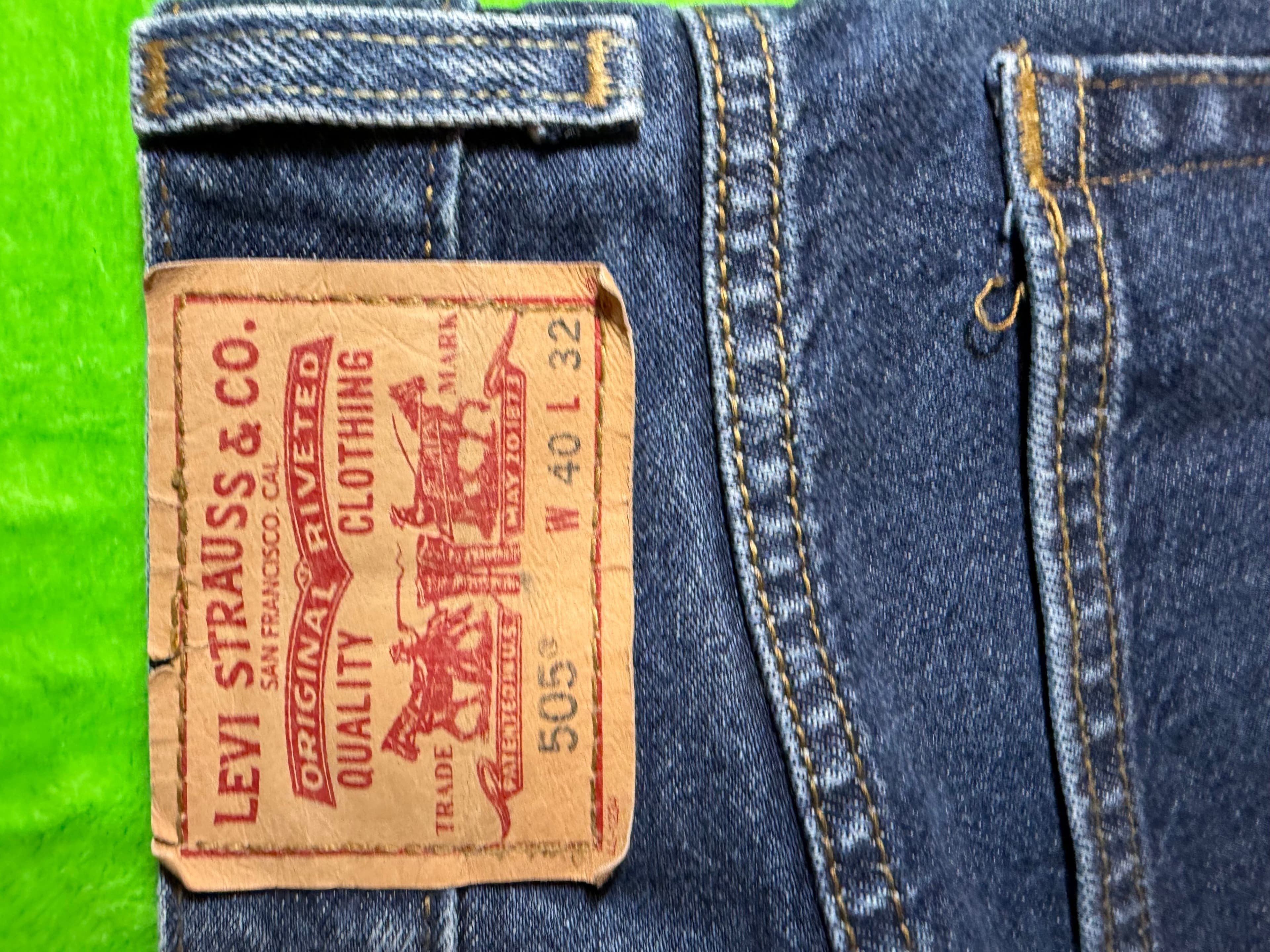Levi's 550 Regular Fit Denim Shorts Size 40 Blue - Thumbnail 4