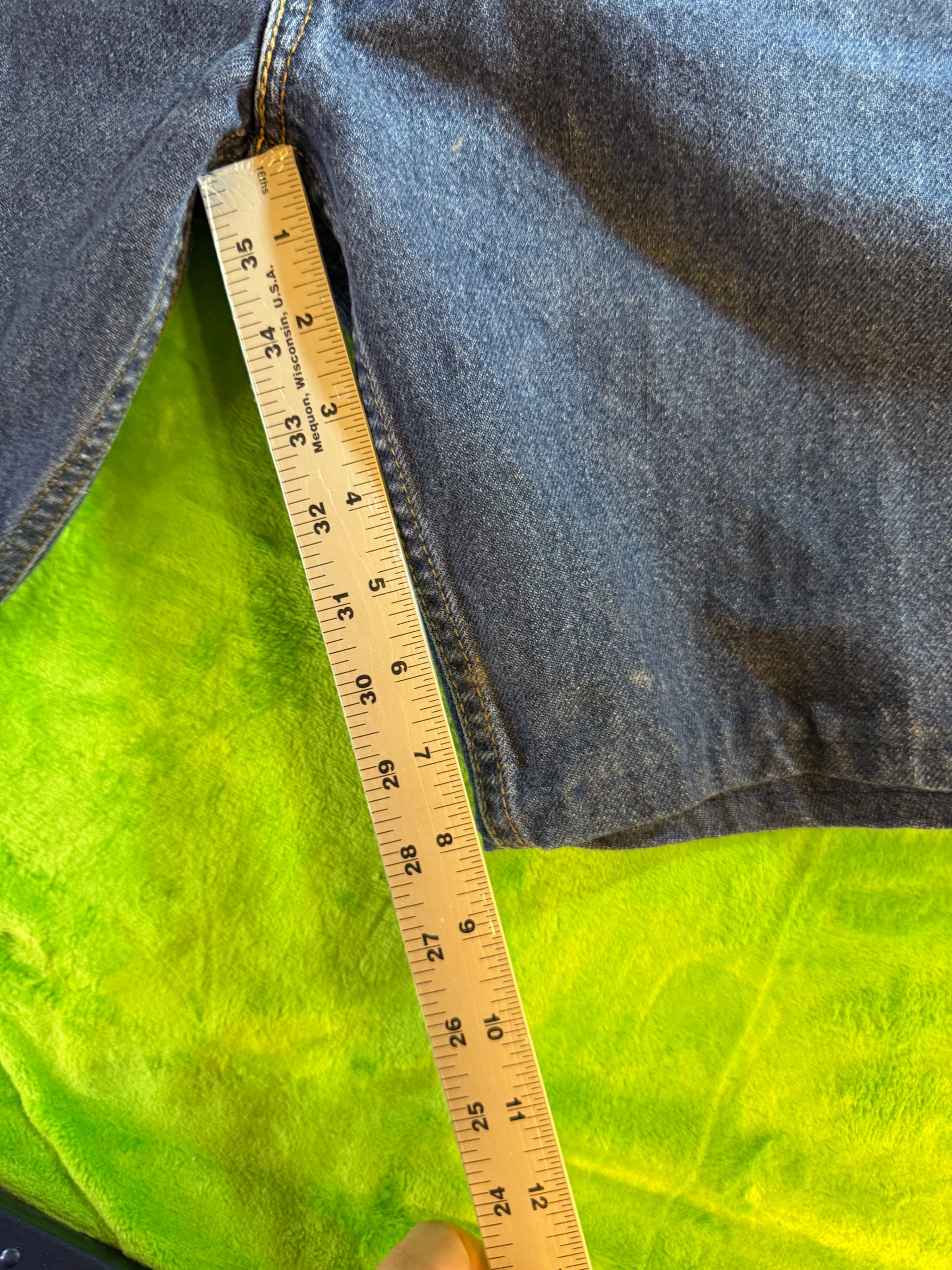 Levi's 550 Regular Fit Denim Shorts Size 40 Blue - Thumbnail 5