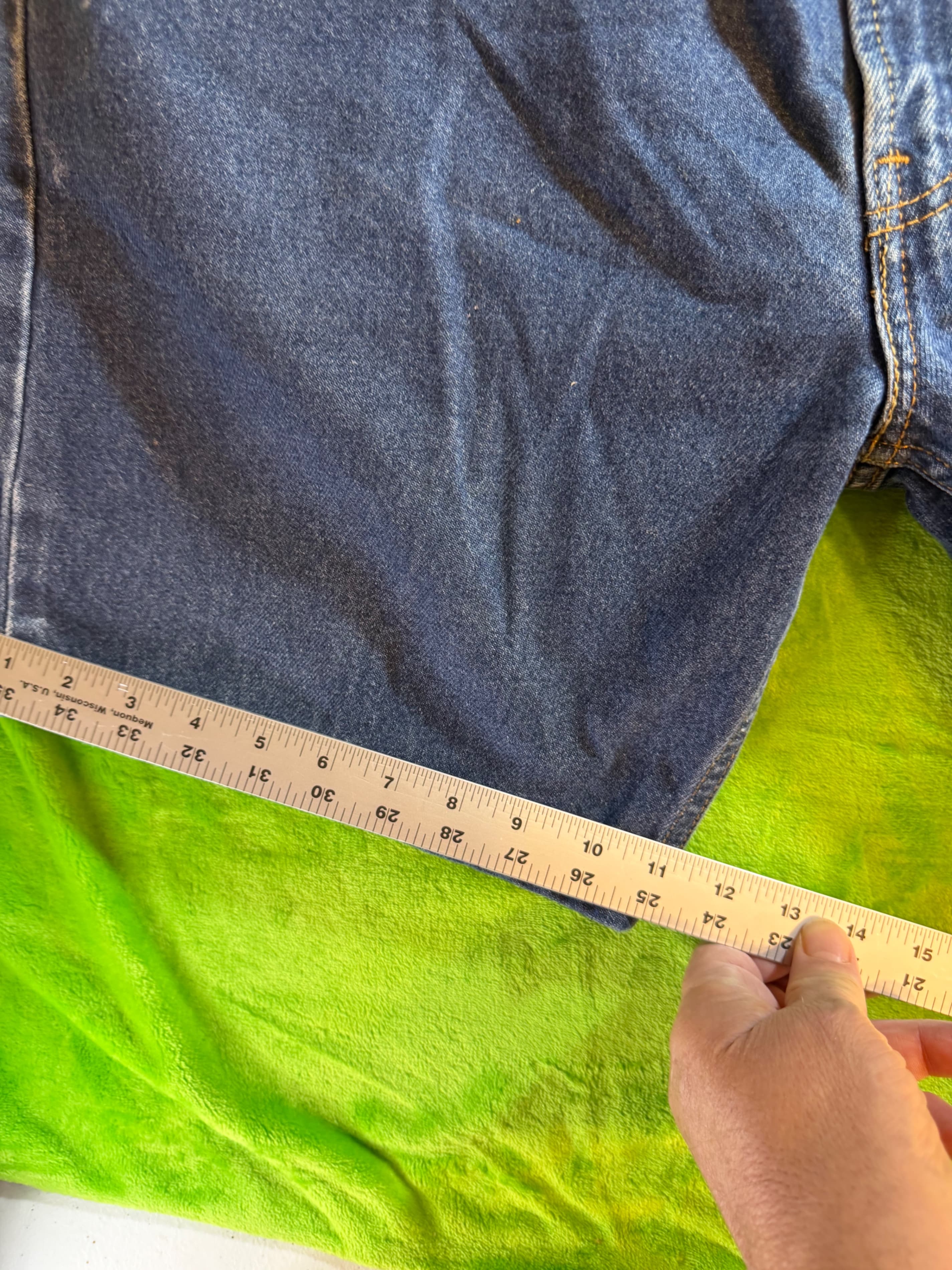 Levi's 550 Regular Fit Denim Shorts Size 40 Blue - Thumbnail 6