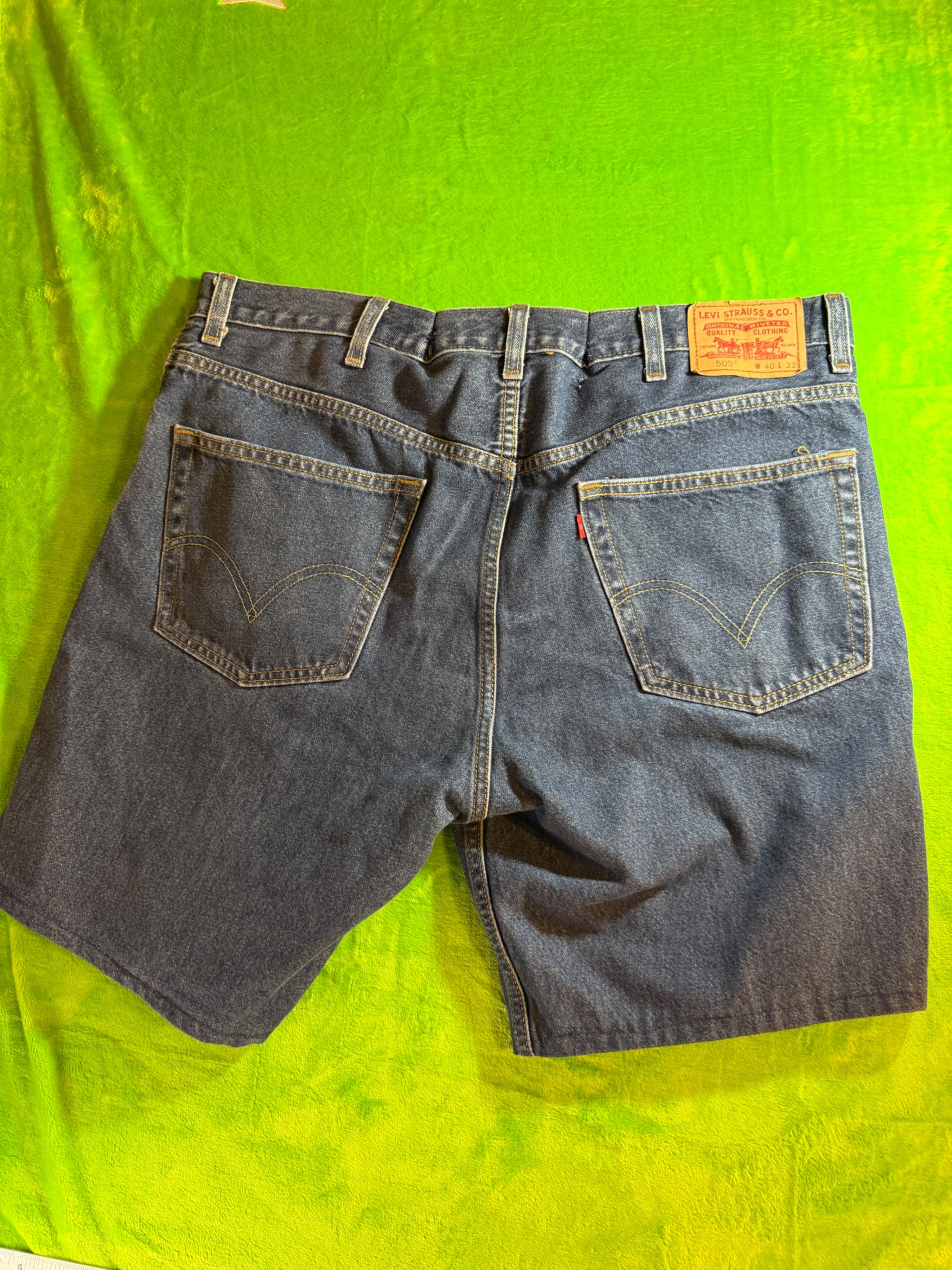 Levi's 550 Regular Fit Denim Shorts Size 40 Blue - Thumbnail 2
