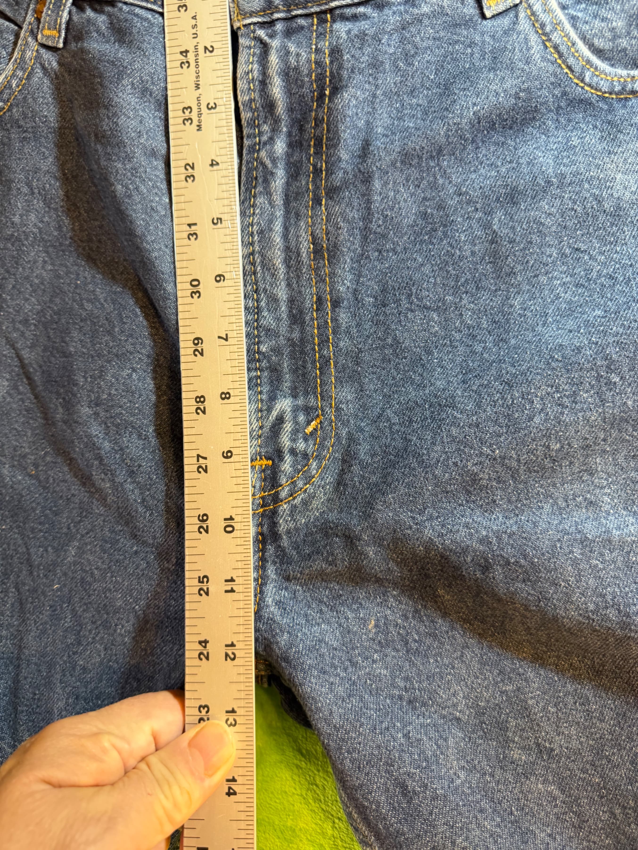 Levi's 550 Regular Fit Denim Shorts Size 40 Blue - Thumbnail 7