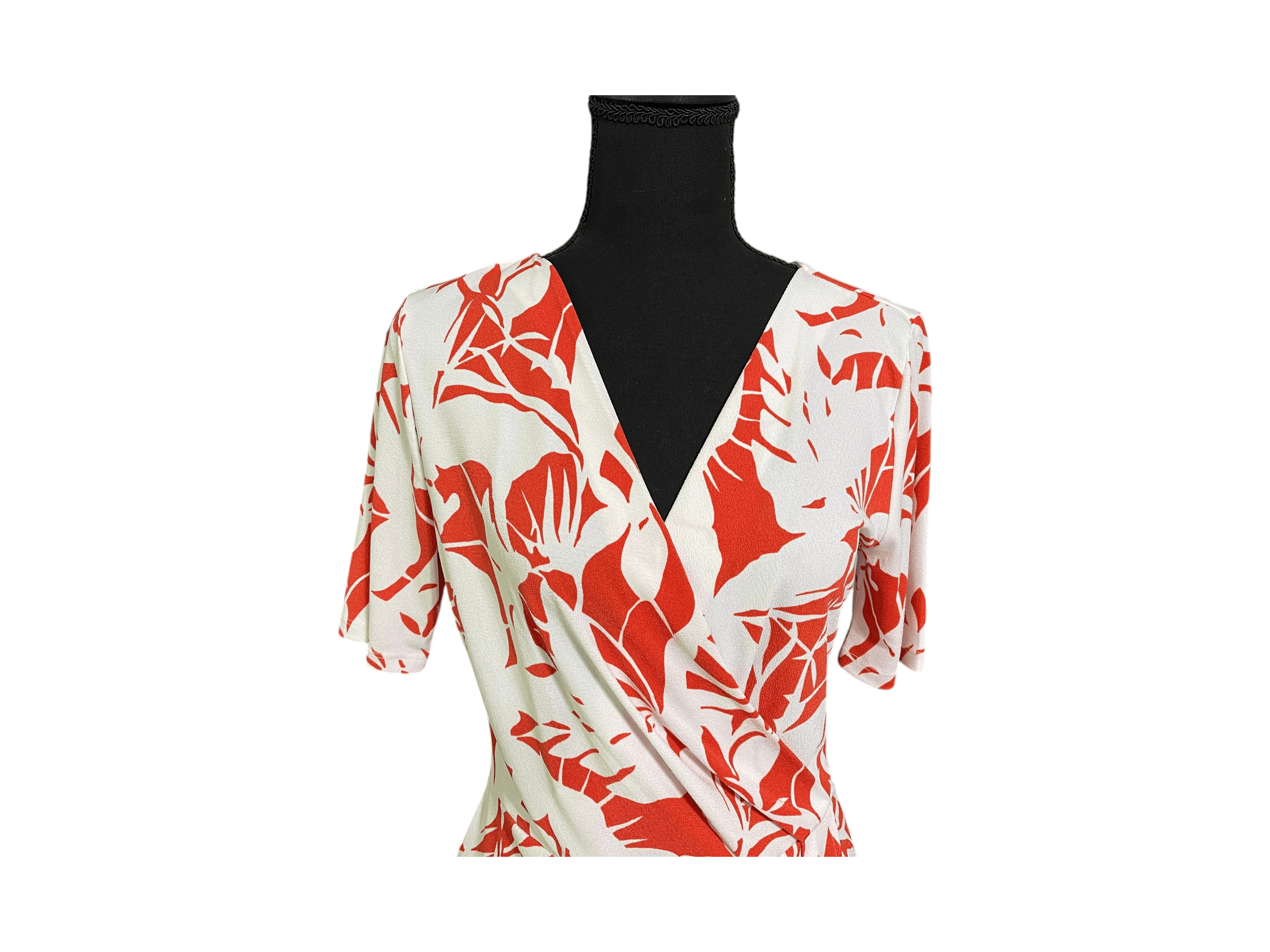 Ann Taylor Women’s Topical Wrap Around Low Neck Top/Blouse - Thumbnail 9