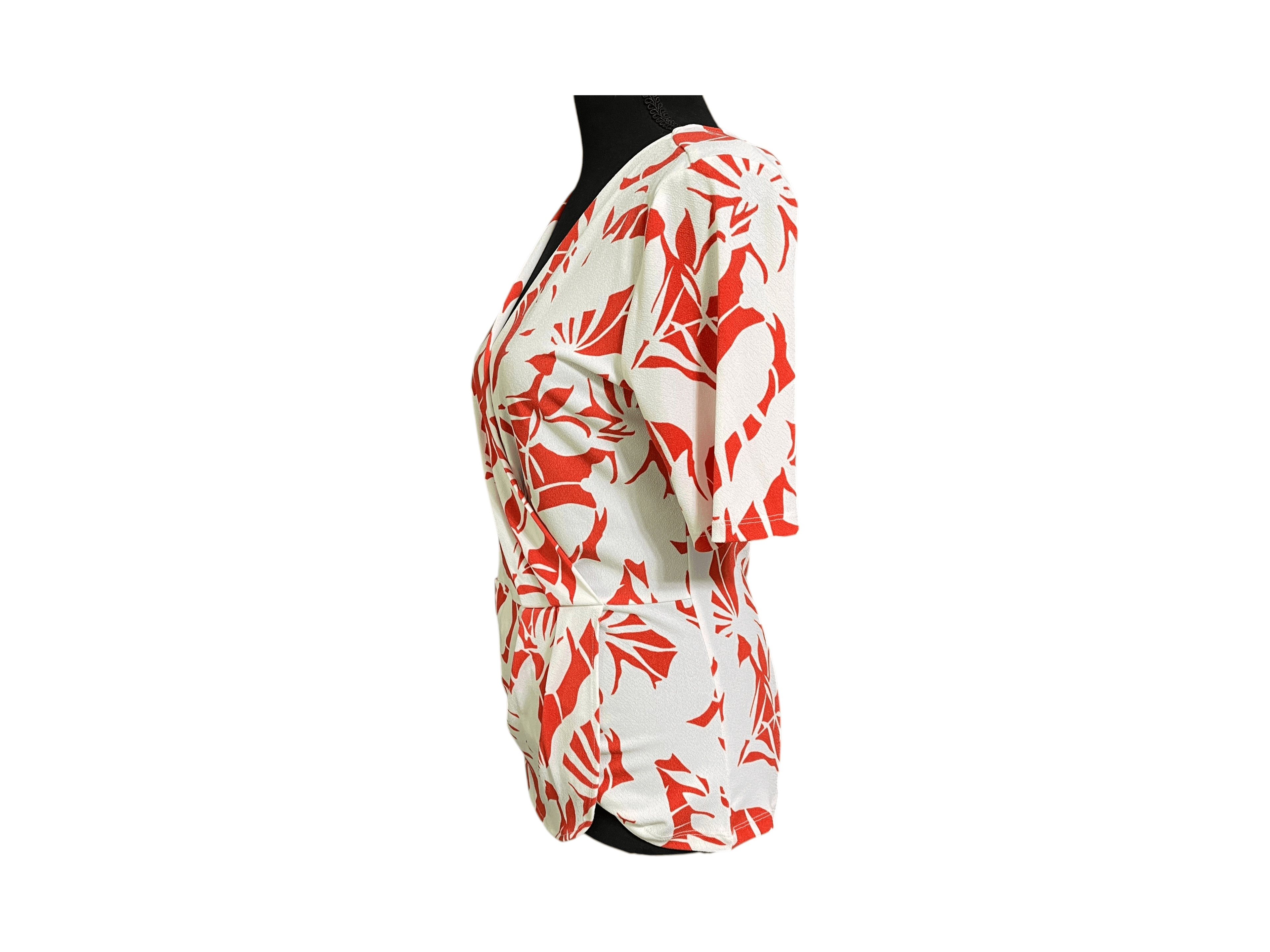 Ann Taylor Women’s Topical Wrap Around Low Neck Top/Blouse - Thumbnail 11