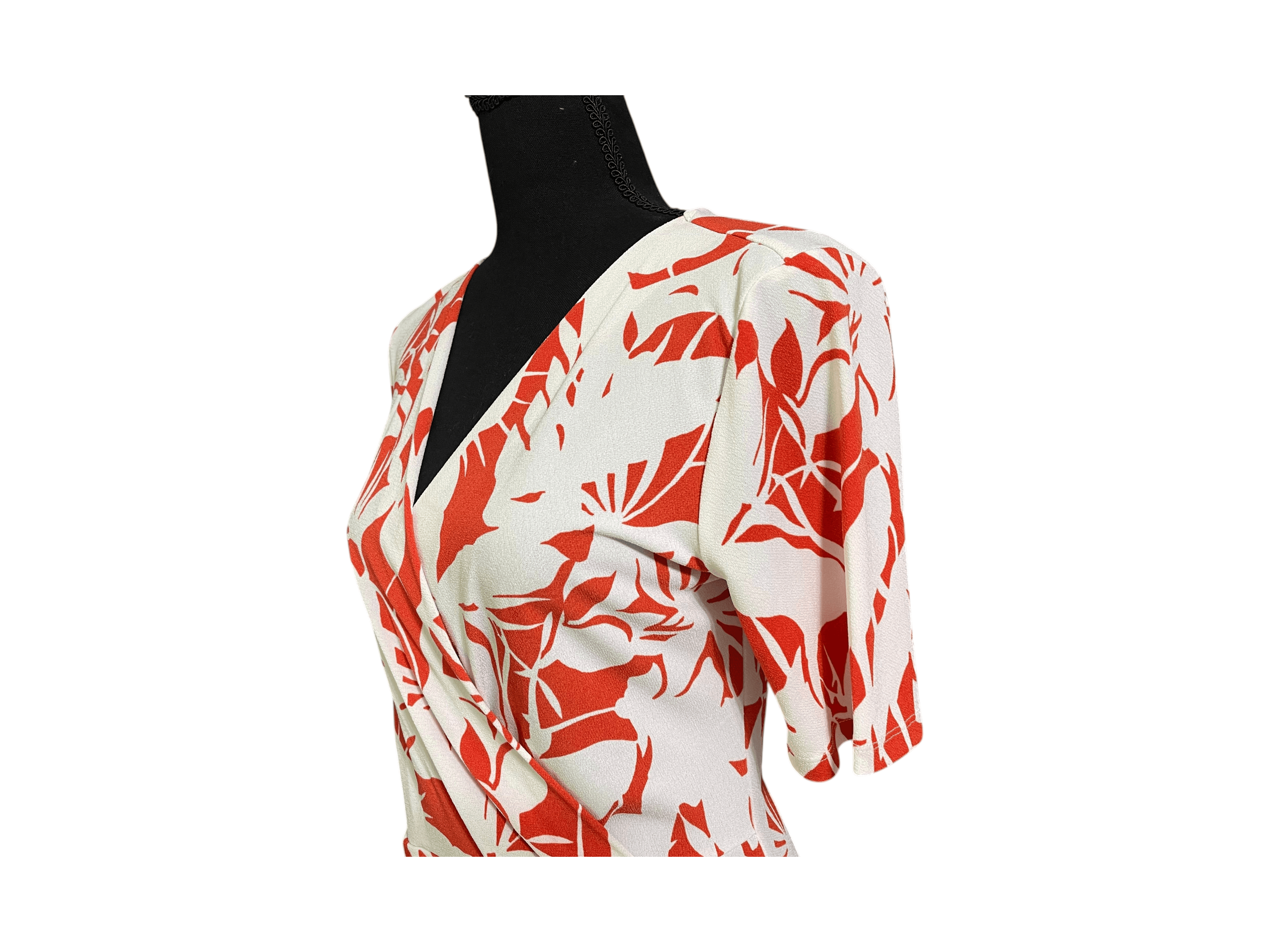 Ann Taylor Women’s Topical Wrap Around Low Neck Top/Blouse - Thumbnail 12