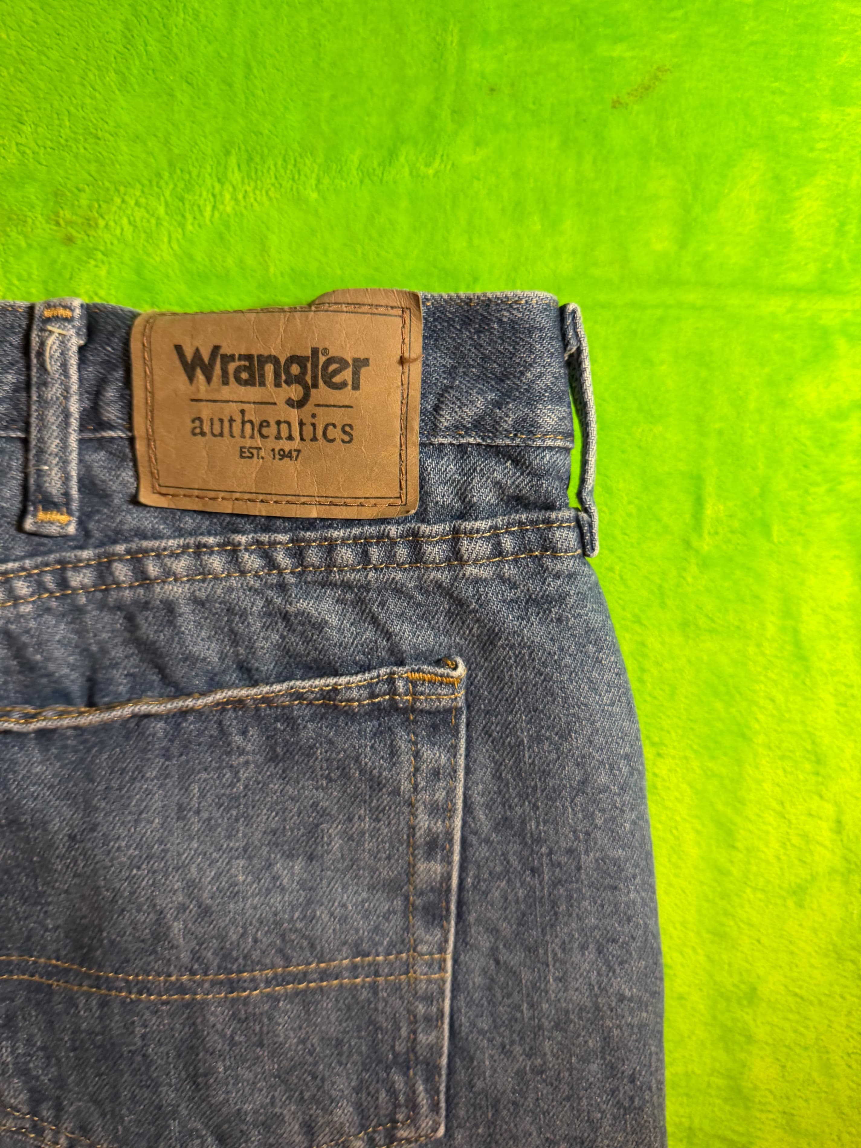 Wrangler Authentics Blue Denim Shorts Size 44 - Thumbnail 5