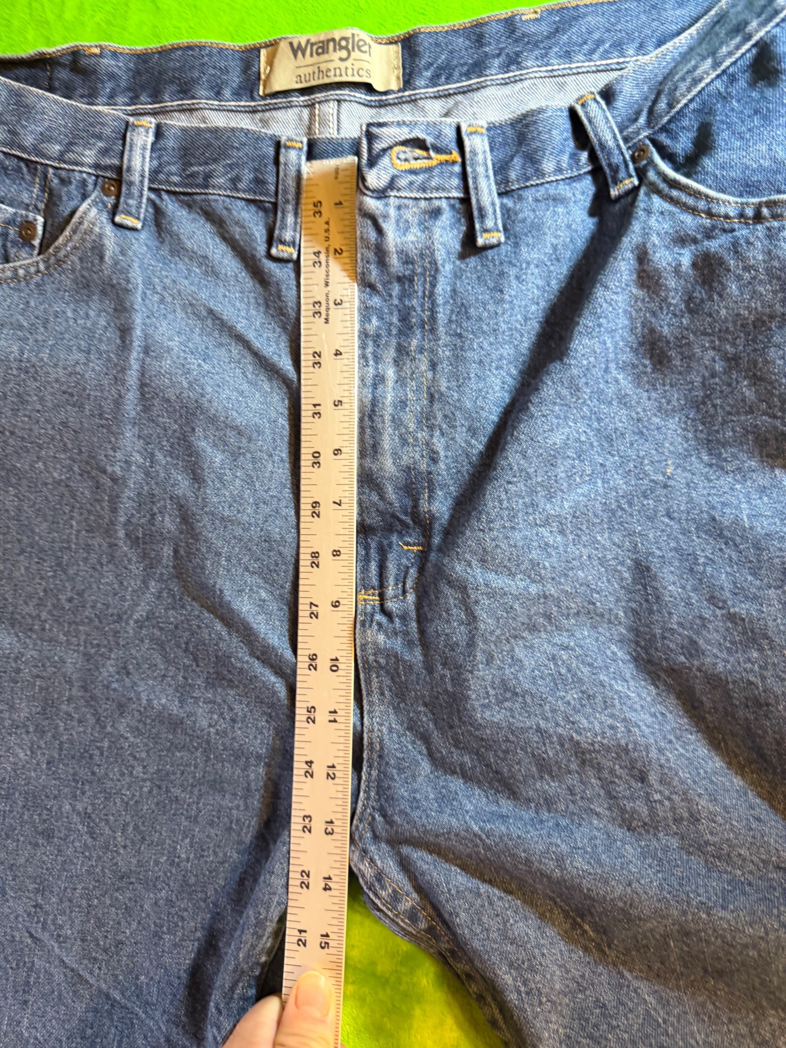 Wrangler Authentics Blue Denim Shorts Size 44 - Thumbnail 7