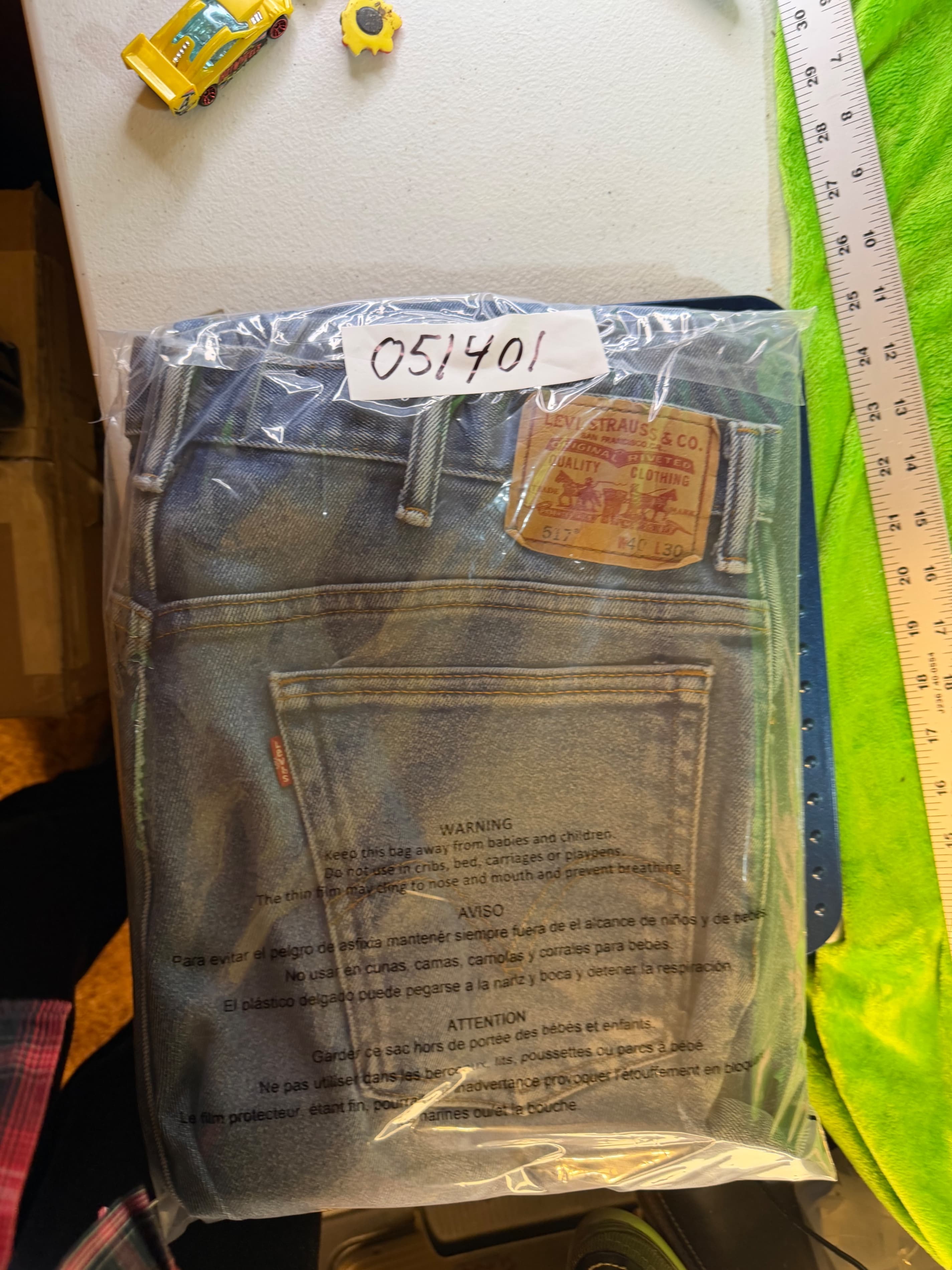 Levi's 517 Light Wash Men's Jeans 36x32 Classic Fit Denim - Thumbnail 11