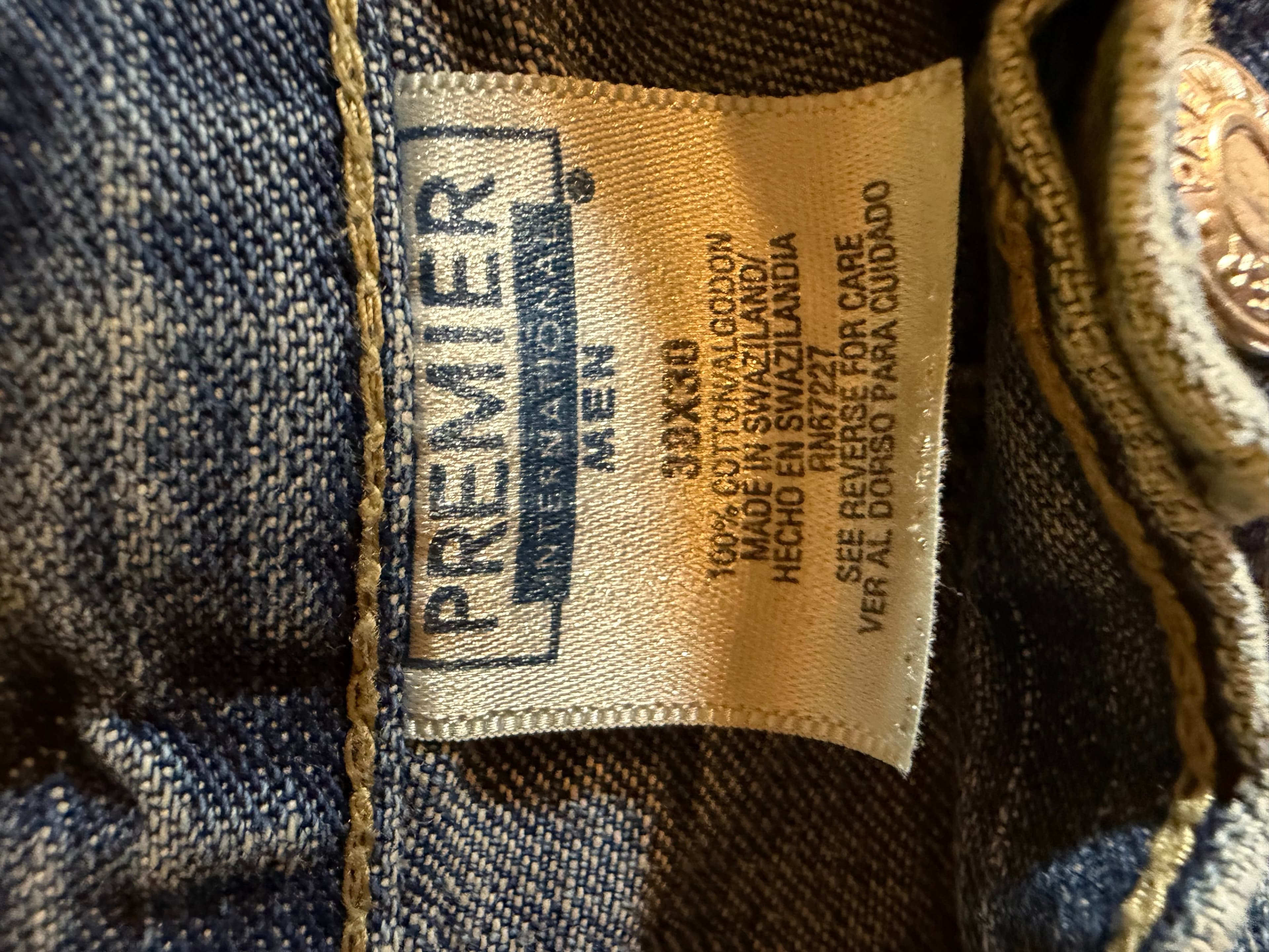 Vintage Y2K Premier International Carpenter Jeans Mens 38x30 Baggy Wide Leg - Thumbnail 3