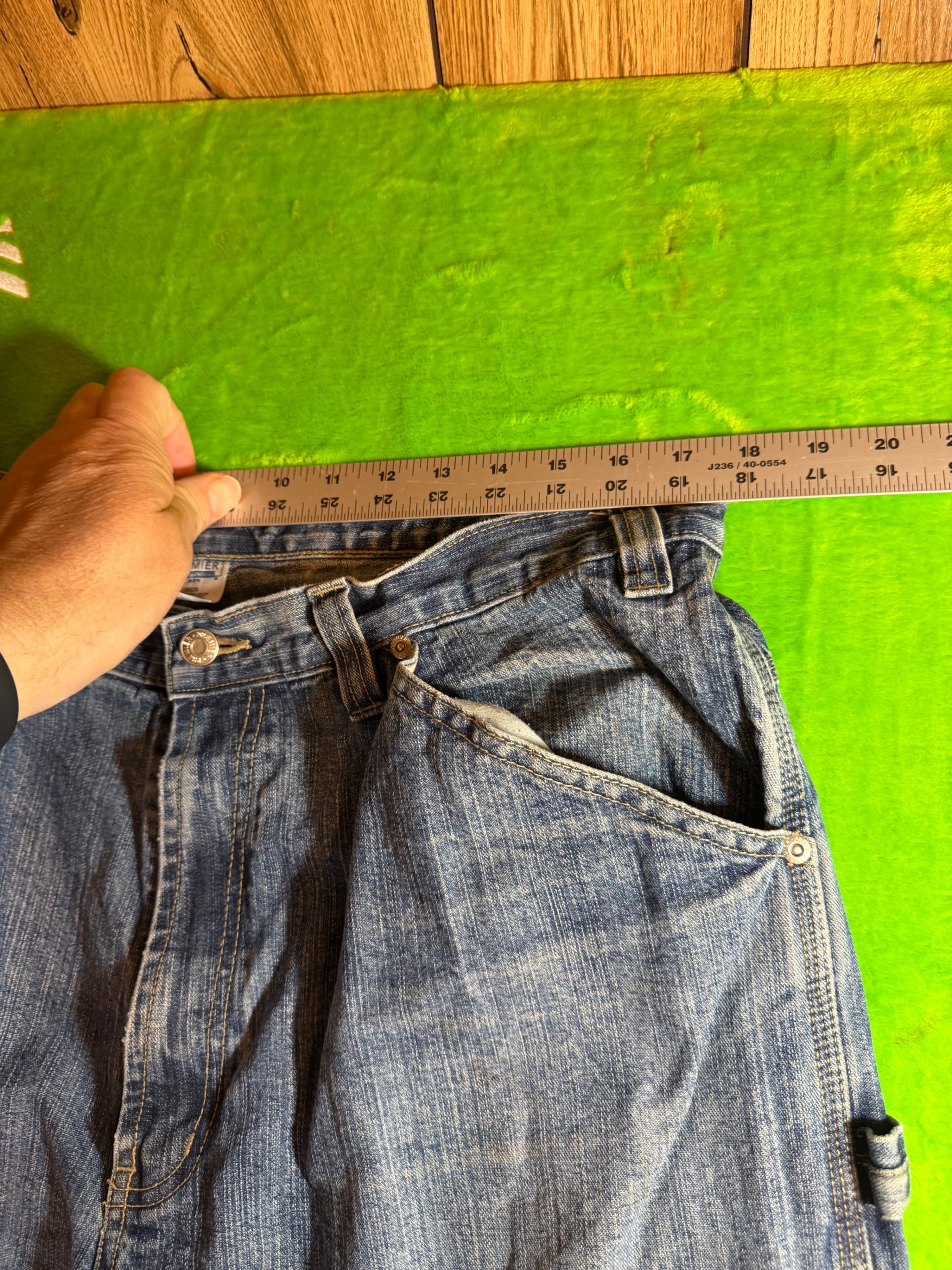 Vintage Y2K Premier International Carpenter Jeans Mens 38x30 Baggy Wide Leg - Thumbnail 8